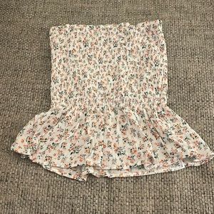 Multicolored floral crop top
